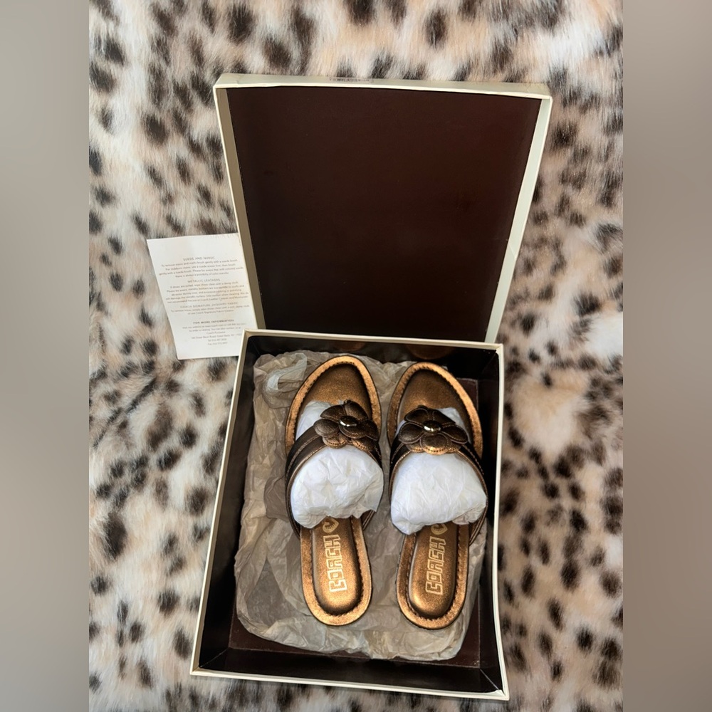 Coach Poppy Harley Metallic Bronze Wedge Y2k 2008  - NWT - - Picture 2 of 16